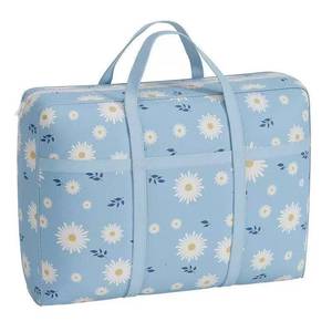 Quilt Storage Bag <b>Large</b> Capacity Rectangle Polyester Move Place Clothing Organizer With Daisy <b>Print</b> Design - Product Image 1