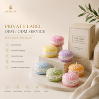 Bougie parfumée personnalisée en forme de macaron, bougie dessert pastel pour boutique de cadeaux, décoration intérieure, cadeau de mariage, OEM, marque privée