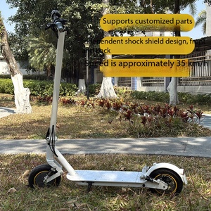 Trottinette électrique pliable ultra-légère de 16,8 kg avec bras oscillant indépendant avant et arrière, trottinette électrique portable pour adultes pour les trajets courts - Product Image 1