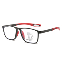 Lunettes de lecture multifocales anti-lumière bleue à changement de couleur pour hommes, avec ajustement automatique de la correction