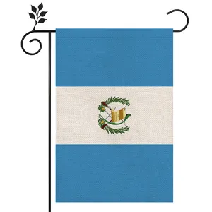 12X18in çift taraflı dijital baskı Guatemala çuval bezi bahçe Yard bayrak açık dekorasyon için
