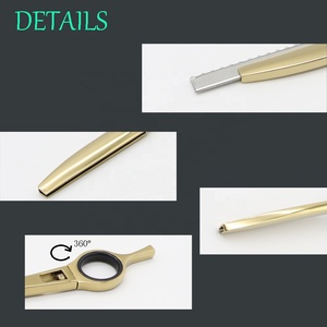 Maquinilla de Afeitar Dorada Reutilizable para Barbería, Profesional y Moderna, con Anillo Giratorio, para Dar Forma al Cabello y Eliminar las Pelusas - Product Image 4