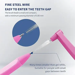 Volwassen Orthodontische Tanden Reinigen Interdentale Borstel Tandenstoker Met Roestvrij Staaldraad & Nylon Mondverzorging Pp Handvat Kinderen - Product Image 5