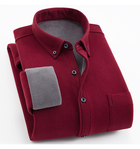 OEM/ODM Nuove Camicie da <span class=keywords><strong>Uomo</strong></span> Autunno/Inverno a Maniche Lunghe in <span class=keywords><strong>Velluto</strong></span> a Coste per Palestra - Product Image 4