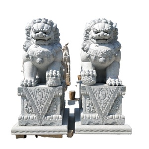 <span class=keywords><strong>Vendita</strong></span> calda cinese <span class=keywords><strong>giardino</strong></span> Zen decorazione esterna Design pietra di granito che intaglia grandi statue di cani Fu per cani Foo - Product Image 1
