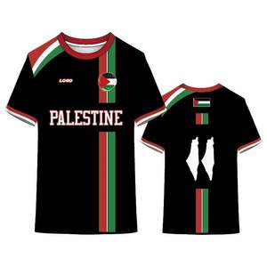 Camiseta de Fútbol de Palestina con Diseño Personalizado, 100% Poliéster, Cuello en V, Unisex para Adultos, JISTAR OEM y ODM, Impresión Digital - Product Image 5