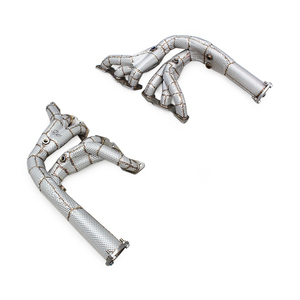 Sistema de escape de acero inoxidable BSK para <span class=keywords><strong>Aston</strong></span> <span class=keywords><strong>Martin</strong></span> <span class=keywords><strong>Vanquish</strong></span> V12 6.0L 2012-2016 colector de cabezales de tubo recto de coche de rendimiento - Product Image 1