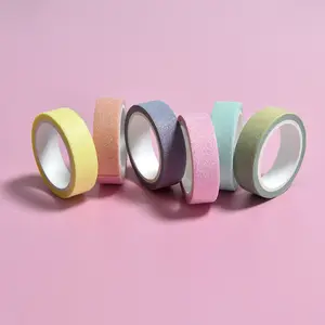 Best Seller Diy Decorativo Colorido Impresión Glitter Washi Tape