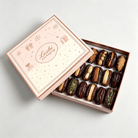 Boîtes cadeaux en carton rigide pour chocolats, avec couvercle et base, finition mate, pour emballage de dattes