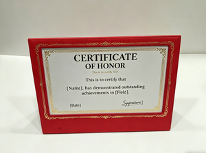 PU Leather Led lighting Graduation Diploma Cover Custom Logo Rechargeable <b>A4</b> Certificate folder - Product Image 3