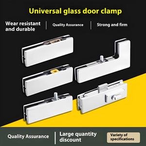 <span class=keywords><strong>Pince</strong></span> de porte en <span class=keywords><strong>verre</strong></span> finition satinée en acier inoxydable moderne Installation par vis Clip de porte sans cadre durable Accessoires de fenêtre - Product Image 5