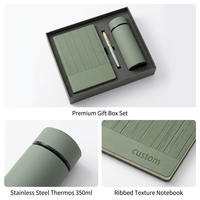 Ensemble Cadeau de Carnets en Petite Série, Ensemble de Trois Pièces, Mug Thermos, Sac Fourre-tout, Ensemble de Carnets Professionnels, Fabricant Original