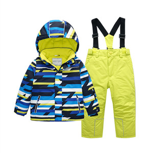 Ensemble de vêtements de sport vintage pour garçons, combinaison de ski, veste et pantalon imperméables et coupe-vent pour l'hiver - Product Image 5