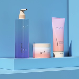Paket Perawatan Kulit Khusus dengan Botol Pompa <span class=keywords><strong>Lotion</strong></span> dan Stoples Krim Warna Biru Gradasi - Product Image 5