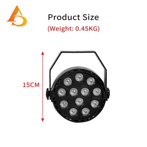 DJ DMX 3w 12 pièces <span class=keywords><strong>rgb</strong></span> 3 en 1 mini <span class=keywords><strong>led</strong></span> en plastique plat par lumière - Product Image 5