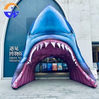 Oceanarium; Arche d'entrée de tunnel de barre; Décoration d'étape d'événement; Arche gonflable de bouche de requin