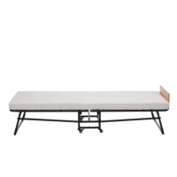Lit pliant en métal stable et robuste, double couche, cadre en acier renforcé, usage intensif, pour la maison, la chambre à coucher, la chambre d'amis, utilisation temporaire