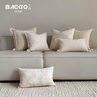 2024 nouveau coton lin Jacquard taie d'oreiller marocain Boho glands frange housse de coussin pour salon décor à la maison hôtel fournitures