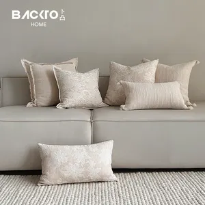 Sarung bantal Jacquard Linen katun baru 2024 penutup bantal pinggiran rumbai Boho Maroko untuk ruang tamu Dekorasi Rumah Perlengkapan hotel