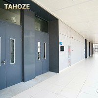 Portes de classe scolaire modernes insonorisées et ignifugées en acier avec panneau de vision et plaque de protection pour bâtiments éducatifs