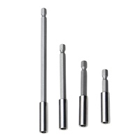 Barre d'extension hexagonale en acier au carbone 1/4 avec support magnétique pour embouts de tournevis