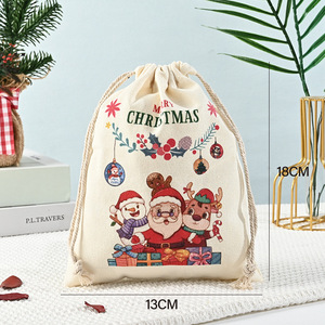 Sac de rangement de Noël avec logo personnalisé, sac à cordon écologique en non-tissé pour l'emballage de cadeaux de vacances et l'organisation - Product Image 3