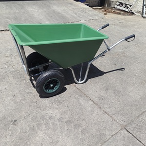Brouette en plastique de grande capacité 160 litres, idéale pour le déblaiement de l'herbe, le dégagement des écuries, le transport de déchets. - Product Image 1