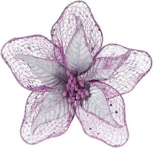 Sequins Christmas Flowers Merry Christmas Decorative Flowers Artificial Glittered Flowers for Ornaments Christmas - Product Image 1