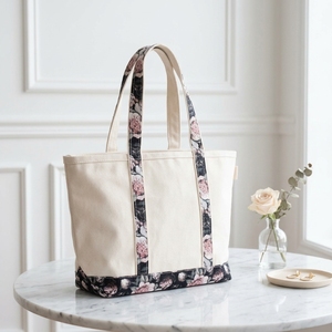 Bolsos <span class=keywords><strong>de</strong></span> <span class=keywords><strong>Playa</strong></span> <span class=keywords><strong>de</strong></span> Lona Clásica Color Crema con Estampado Floral y Asa <span class=keywords><strong>de</strong></span> Lona, Estilo Vintage, Personalizados <span class=keywords><strong>de</strong></span> Royal Fair, Color Beige Natural, para el Trabajo Diario, para Mujer - Product Image 1