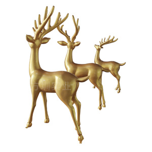 Escultura de Ciervo de Resina para Decoración de Jardín Exterior, Adorno de Paisaje Animal Artificial con Acabado Metálico, Autoportante - Product Image 5