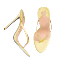 Sandales tongs en soie jaune beurre 2026, sandales à talons hauts en satin, chaussures de soirée pour femmes