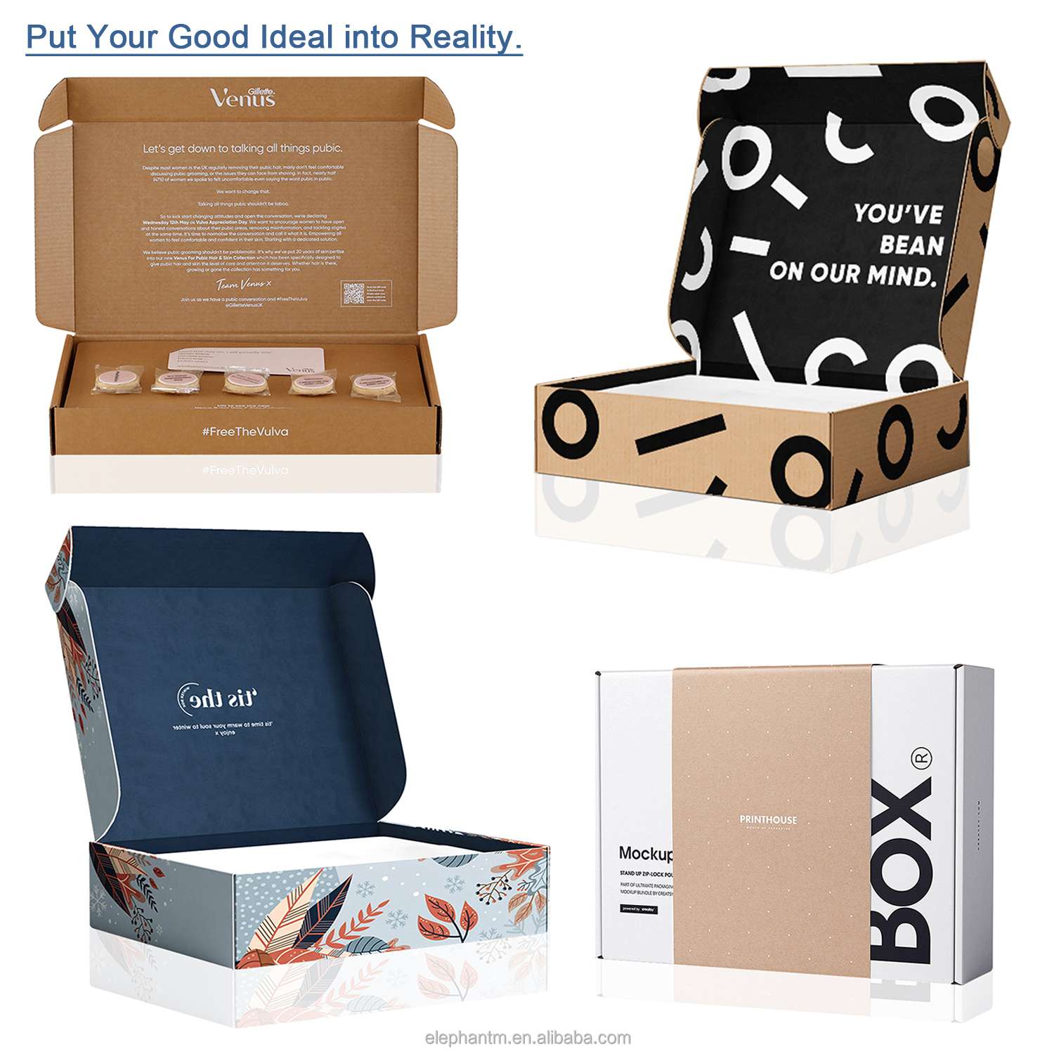 Custom Hot Sale Color Printing Kraft Corrugated Cardboard Envelope Mailing Packaging Cosmetic Apparel Clothing Mailer Box