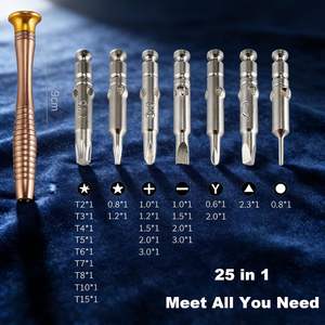Kit de tournevis de précision 24-en-1, ensemble d'outils de réparation <span class=keywords><strong>avec</strong></span> sac de rangement pour l'électronique, les consoles de jeux, les lunettes, les articles ménagers - Product Image 4