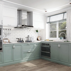 Armario de cocina de madera de roble macizo de diseño francés moderno personalizado con juego de cocina victoriano completo de estilo MDF a la venta - Product Image 5