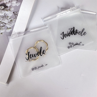 Bolsa de PVC con Cierre Hermético Personalizada de Alta Calidad para Empaque de Aretes Pequeños, Bolsa de Plástico Esmerilado con Cierre y Logotipo Impreso para Joyería