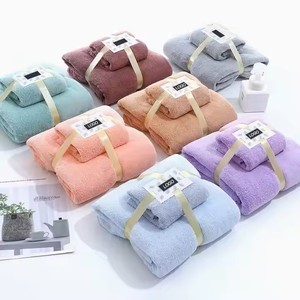Juegos de toallas de baño de lana <span class=keywords><strong>Coral</strong></span> de microfibra de tejido suave, respetuoso con el medio ambiente, superabsorbente, de secado rápido, regalo de Color sólido para el hogar - Product Image 3