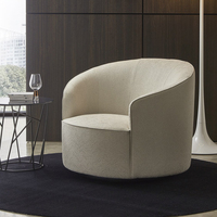 Italienische leichte Luxus Einzels itz Sofa Stoff Edelstahl goldenen Sessel Hotel Wohnzimmer Café Freizeit Sofa Stuhl