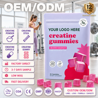 Gummies de créatine, collagène et BCAA en vrac sous marque blanche – Complément nutritionnel sportif à étiquette claire – Usine certifiée GMP
