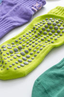 Nouvelles Chaussettes de Yoga Antidérapantes en Coton Épais et Respirant avec Broderie Tendance 2024 pour Pilates Professionnel et Entraînement Corporel