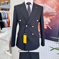 Costumes Haute Couture Ensemble Triple 2 Pièces Intemporel Blazer Pantalon Gilet Confection Sur Mesure Cycle de Production Express 7 Jours