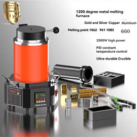Fourneau de fusion d'or compact 1kg/2kg/3kg/5kg pour la fusion de l'or, de l'argent et du cuivre, machine de fusion au graphite