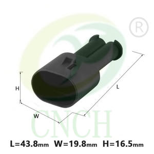 VW Audi 6N 0 927 997 ( 357 973 202 ) 357973332 ( 357 973 332) 用2ピン自動密閉プラグ防水センサーコネクタ - Product Image 2