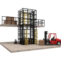 Ascenseur de marchandises d'entrepôt, élévateur hydraulique vertical de marchandises, plateforme personnalisée