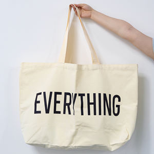 Bolso grande de lona de algodón con logotipo personalizado, bolso de mano de lona con impresión personalizada de compras con letras para mujer - Product Image 3