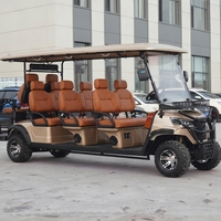 Carrito de Golf de 8 Plazas, Vehículo Utilitario para Campos de Golf y Resorts de Playa, Equipado con Techo de Lona y Batería de Carga Rápida