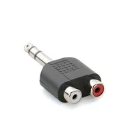 Adaptateur répartiteur en Y 2 broches, Jack stéréo TRS mâle 6,35 mm (1/4 pouce) vers 2 RCA femelles, Température de fonctionnement 0-60°C