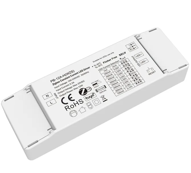 Skydance 1ch 12W Zigbee Dimbare Driver 100-700ma 100-240vac Zigbee Dimming Driver PB-12A-L (Wzs)