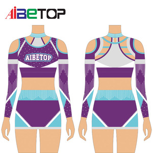 Trường Trung Học Tùy Chỉnh Mỹ Tất Cả Các Ngôi Sao Cạnh Tranh Màu Đen Và Màu Hồng Dài Tay Áo Cổ Vũ Đồng Phục Đồng Phục Cổ Vũ - Product Image 2