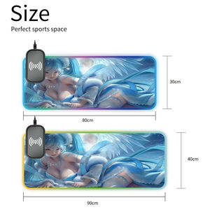 <span class=keywords><strong>Tapis</strong></span> <span class=keywords><strong>de</strong></span> bureau étendu avec chargeur sans fil, Logo personnalisé, chargement sans fil, grande taille rvb LED, <span class=keywords><strong>tapis</strong></span> <span class=keywords><strong>de</strong></span> <span class=keywords><strong>souris</strong></span> <span class=keywords><strong>de</strong></span> jeu pour joueur - Product Image 5