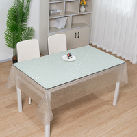 Nappe de table en PVC transparent avec paillettes argentées fines RNPT, imperméable, décorative, pour banquets, hôtels et célébrations